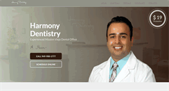 Desktop Screenshot of harmonydentists.com