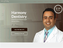 Tablet Screenshot of harmonydentists.com